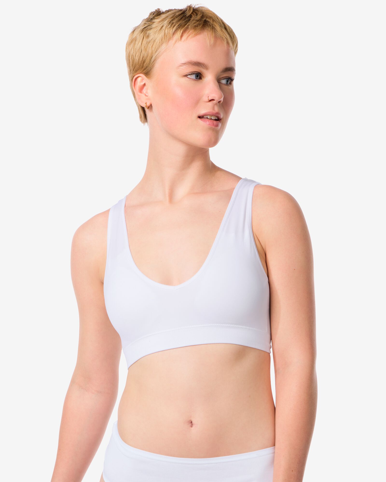 top zonder beugel naadloos wit - 21930806WHITE - HEMA
