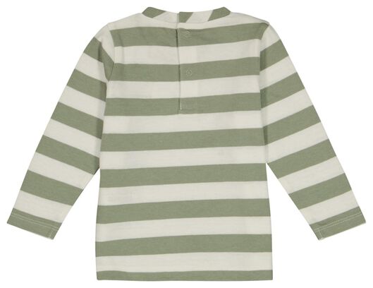t-shirt bébé à rayures vert - 1000028202 - HEMA