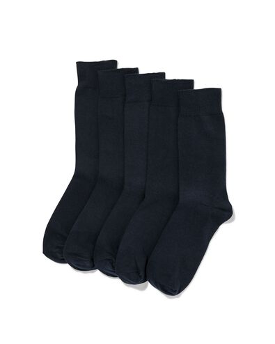 5 paires de chaussettes homme bleu foncé 43/46 - 4190757 - HEMA