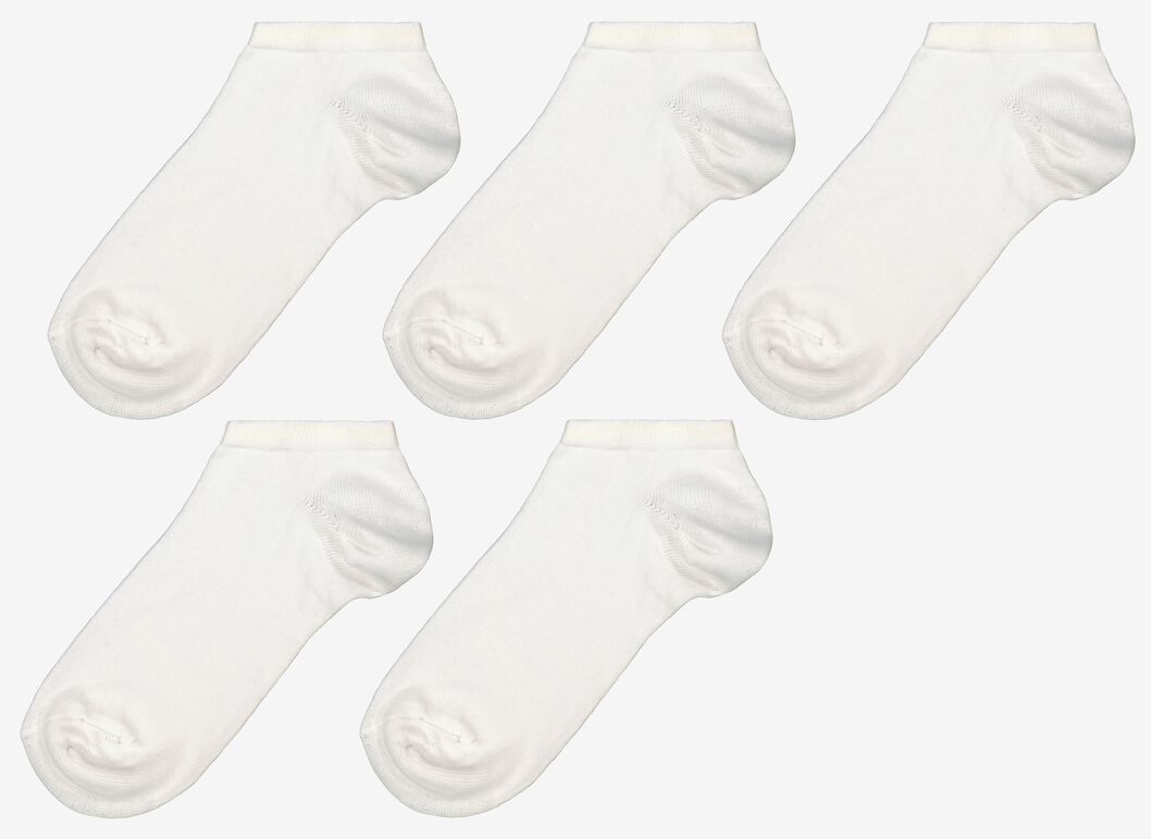 5 paires de socquettes femme avec coton blanc 35/38 - 4230156 - HEMA