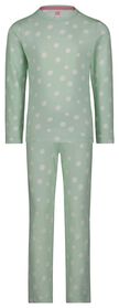 pyjama enfant coton pois vert menthe vert menthe - 1000026564 - HEMA