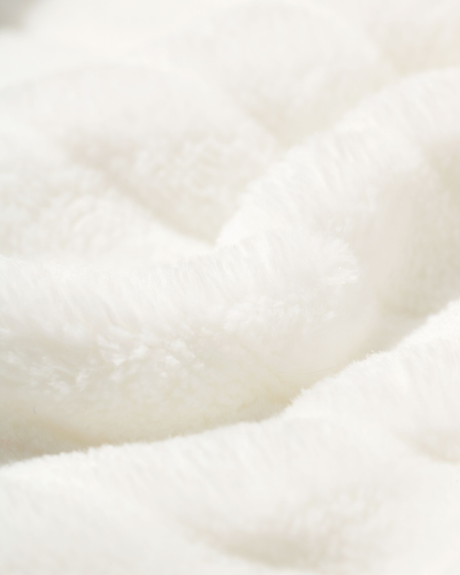 peignoir en molleton c&ocirc;tel&eacute; blanc blanc - 23450035WHITE - HEMA