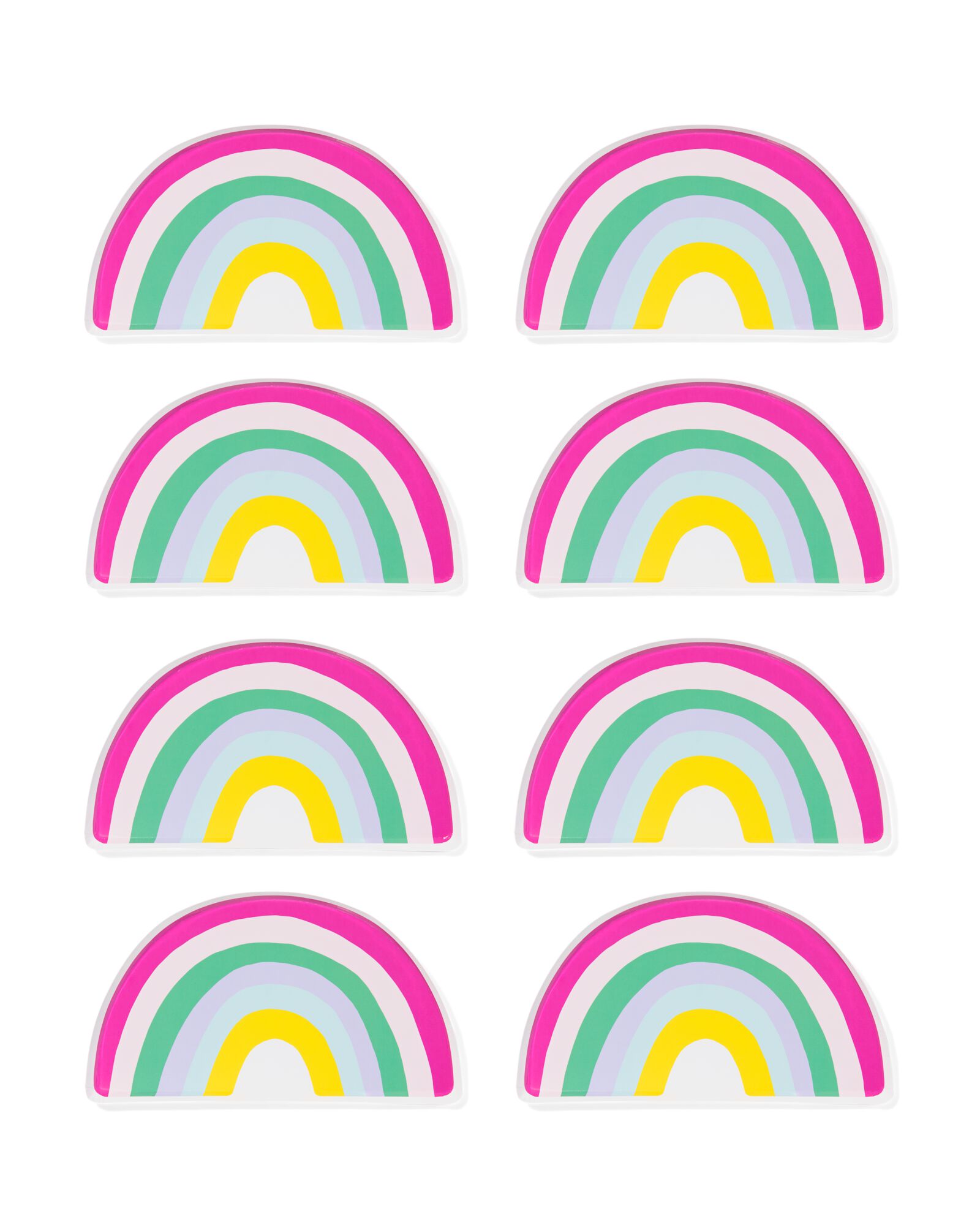 assiette &agrave; g&acirc;teau arc-en-ciel 8 pi&egrave;ces - 14250077 - HEMA