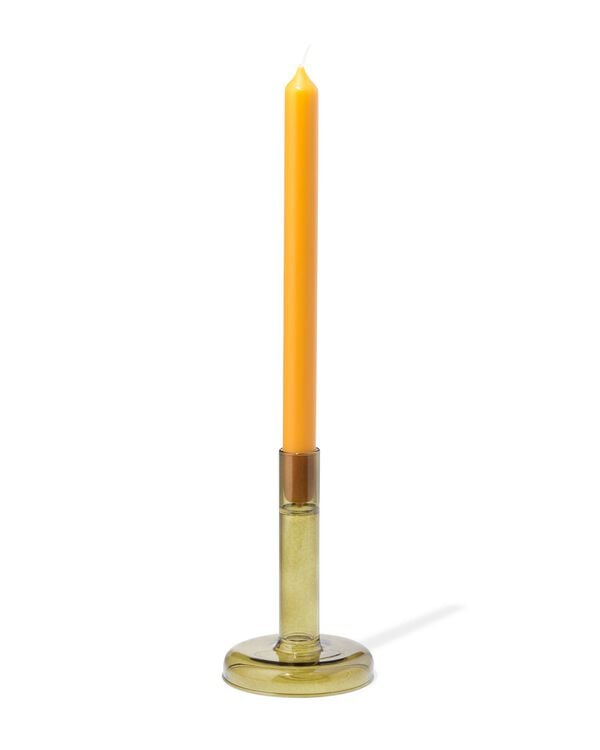 bougeoir 8,5x8 cm verre vert  - 13325043 - HEMA