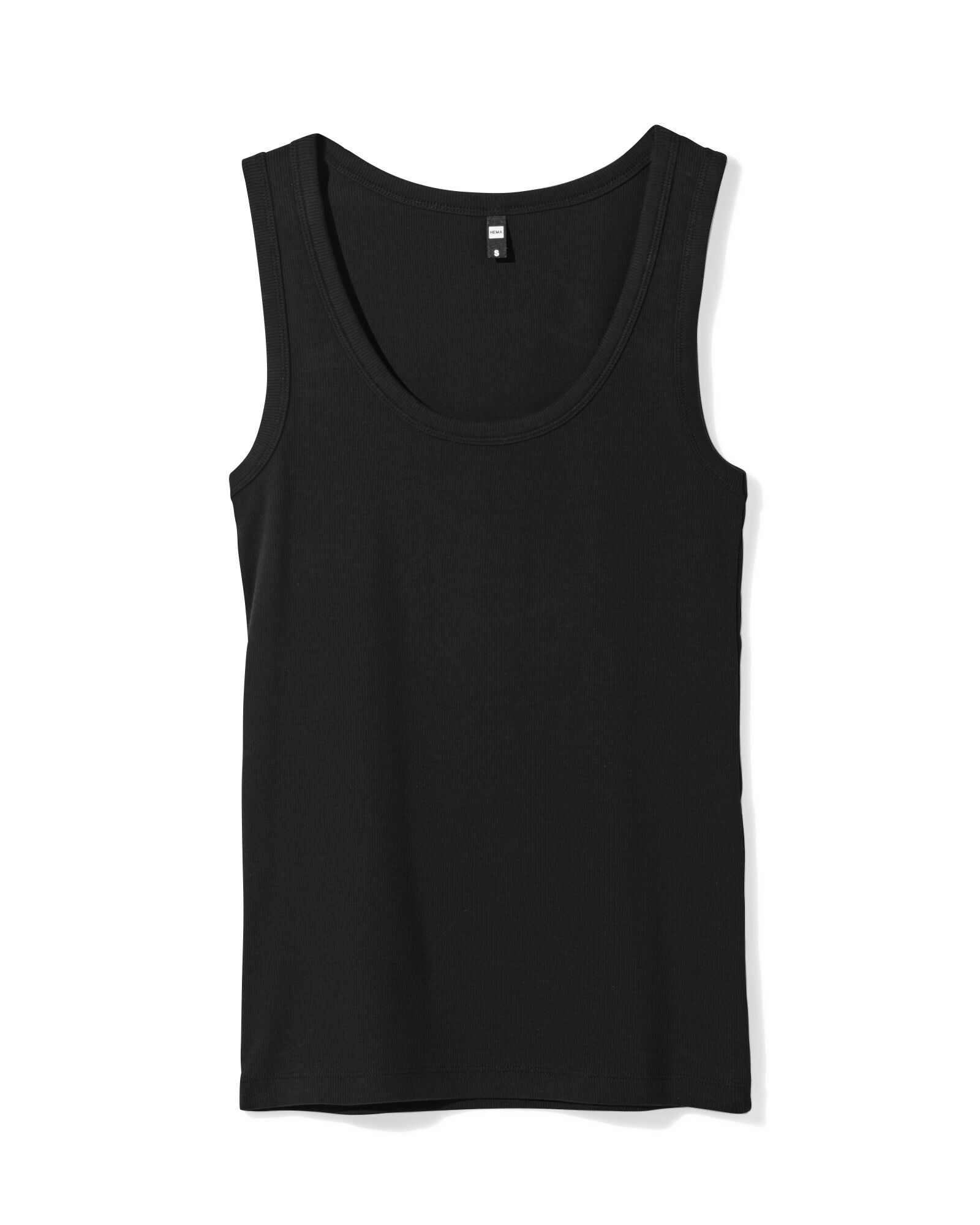 Damen-Top Anouk, Feinripp schwarz schwarz - 1000031337 - HEMA