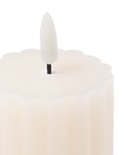 led vormkaars ⌀6.2x15cm diabolo ivoor - 13550132 - HEMA