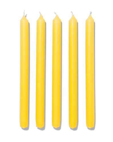 12 longues bougies dint&eacute;rieur &Oslash;2.2x29 jaune jaune 2,2 x 29 - 13502791 - HEMA