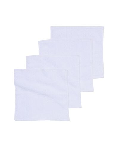 4 serviettes pour le visage 30x30 blanches - - qualit&eacute; &eacute;paisse blanc d&eacute;barbouillettes 30 x 30 - 5200235 - HEMA