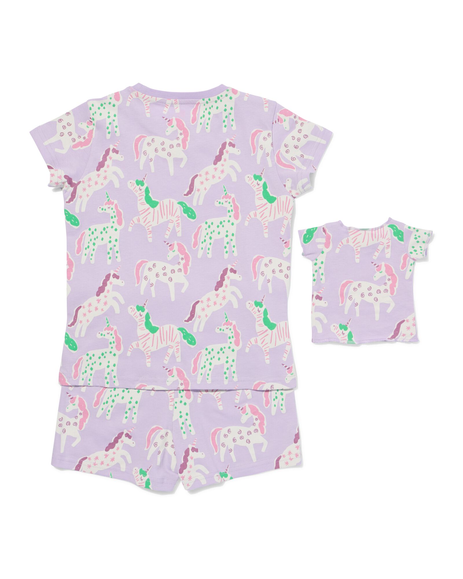 Kinder-Kurz-Pyjama mit Tiermuster lila lila - 23003060LILAC - HEMA