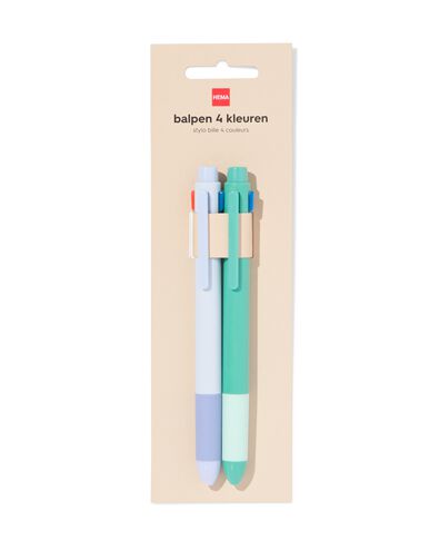 Kugelschreiberset, 14,5 cm, in vier Farben &ndash; 2 St&uuml;ck   - 14503527 - HEMA
