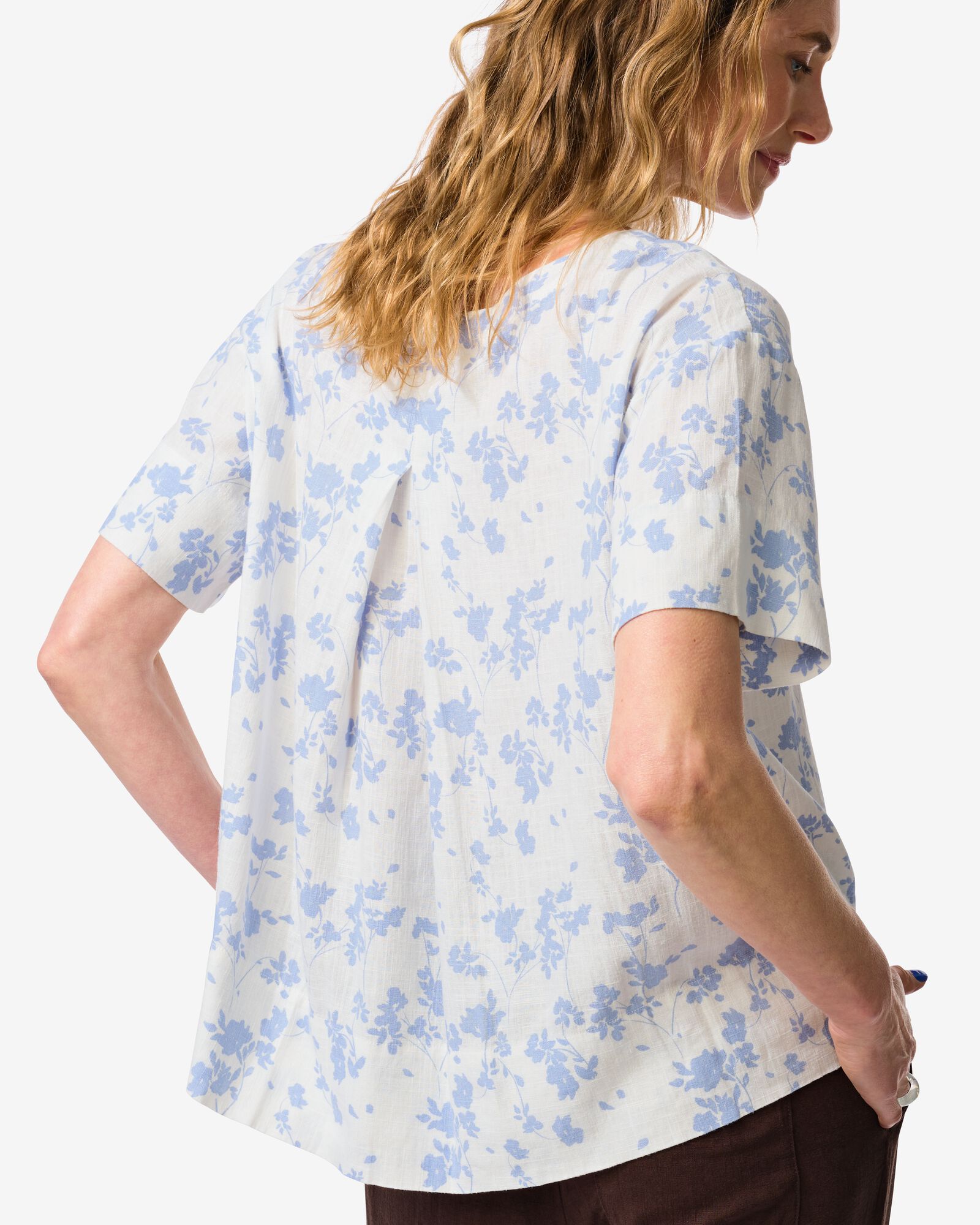 Damen-Shirt Riley mit Blumendruck wei&szlig; wei&szlig; - 36207990WHITE - HEMA