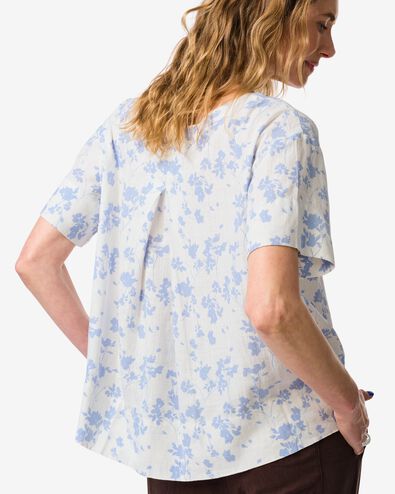 Damen-Shirt Riley mit Blumendruck wei&szlig; wei&szlig; - 36207990WHITE - HEMA