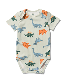 Baby-Body, mit Elasthan, Dinosaurier hellgrün hellgrün - 1000030045 - HEMA