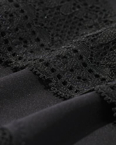 Damen-Brazilian aus Mikrofaser mit Spitze schwarz schwarz - 19680909BLACK - HEMA