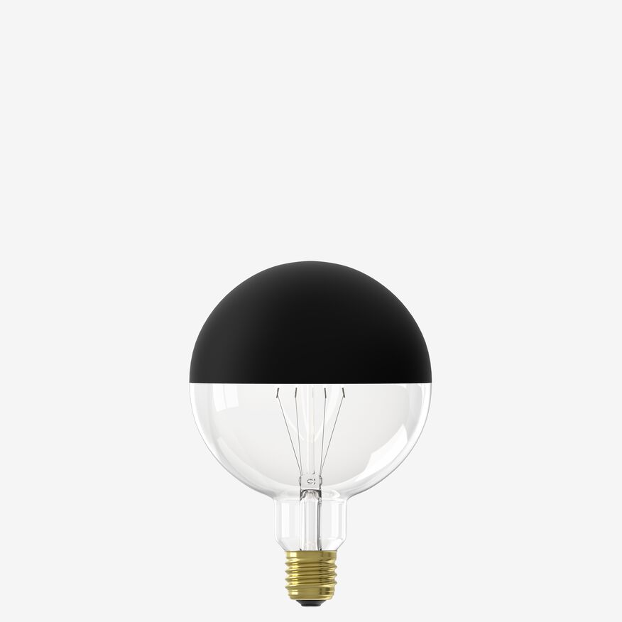 LED-Lampe, E27, 4 W, 280 lm, G125, Kugellampe, Kopfspiegellampe, schwarz - 20070064 - HEMA