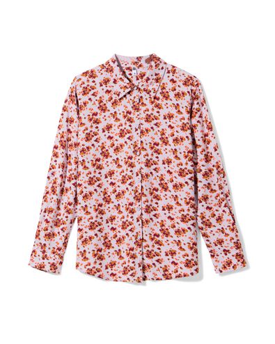 damesblouse Bobbie bloemen lila lila - 36207640LILAC - HEMA