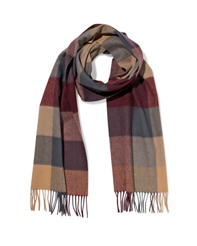 herensjaal ruiten bordeaux - 16500035 - HEMA