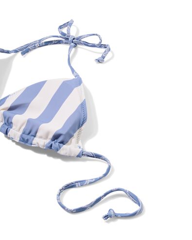 omkeerbare  damesbikinitop Juul triangel paisley-strepen blauw blauw - 22360710BLUE - HEMA