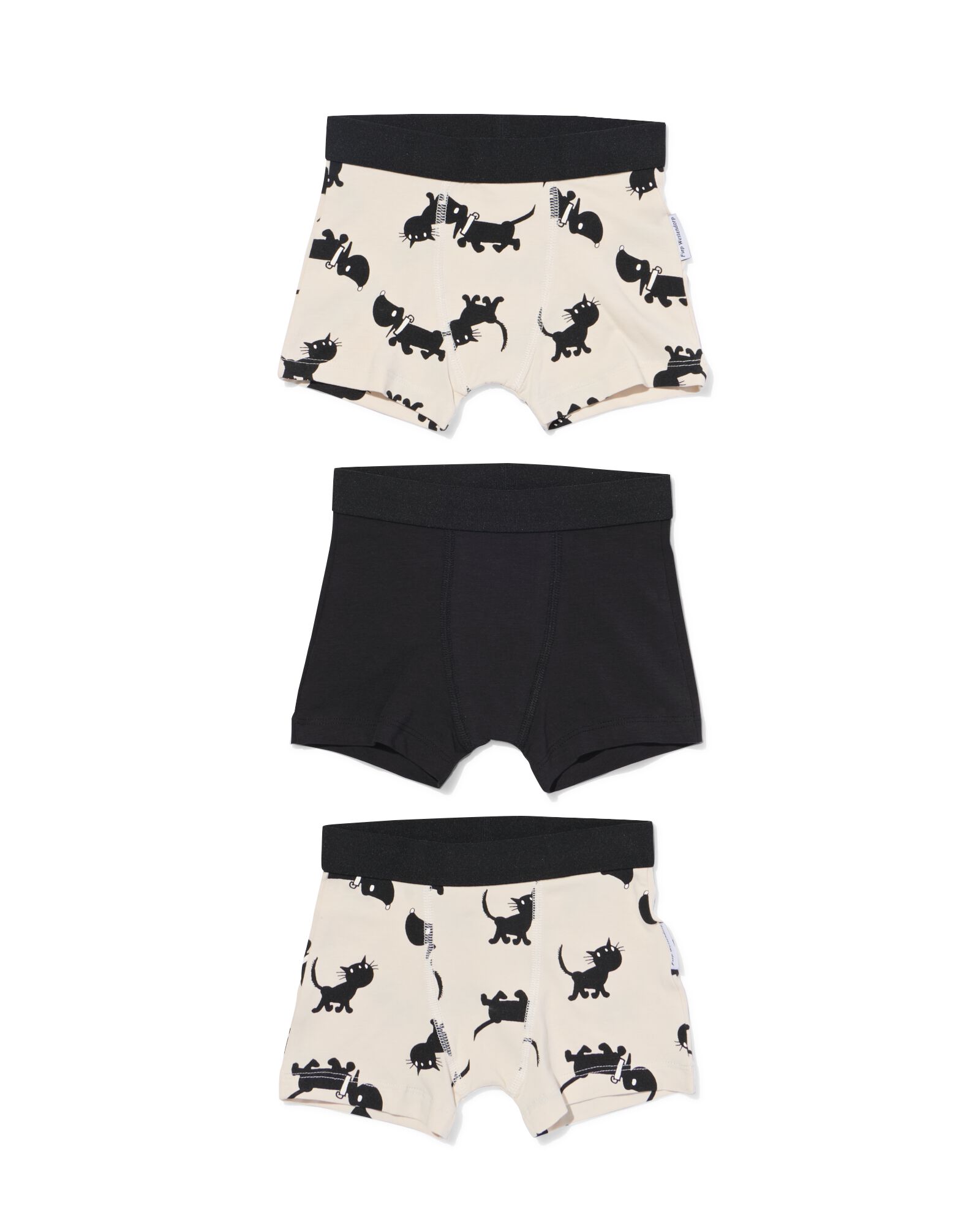 Takkie und Siepie Kinder-Boxershorts &ndash; 3 St&uuml;ck schwarz/wei&szlig; schwarz/wei&szlig; - 19203760BLACKWHITE - HEMA