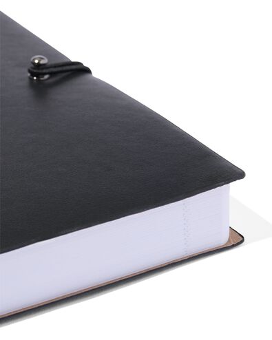 notitieboek gelinieerd PU zwart A5 - 14100140 - HEMA