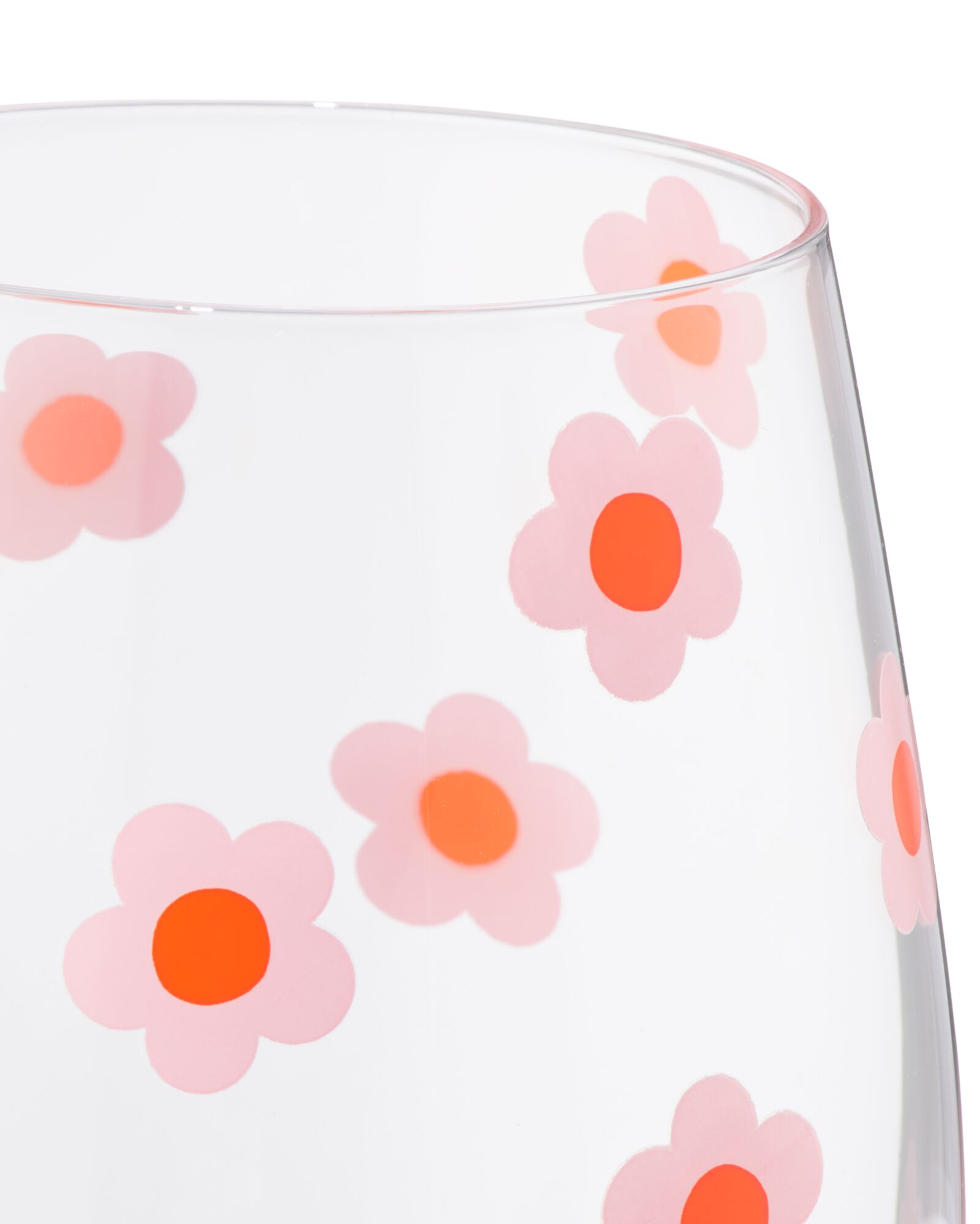verre 550 ml fleur rose - 61130111 - HEMA