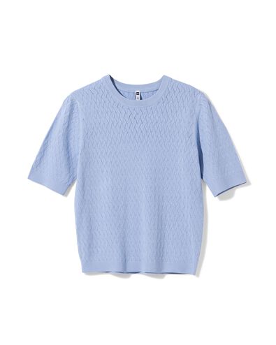 damestrui Fally fijngebreid lichtblauw - 36207870LIGHTBLUE - HEMA
