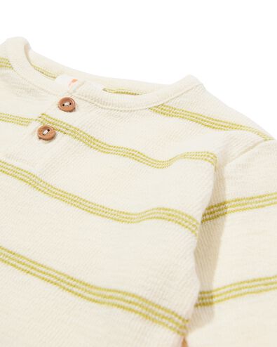 t-shirt nouveau-n&eacute; rayures &eacute;cru &eacute;cru - 33446620ECRU - HEMA