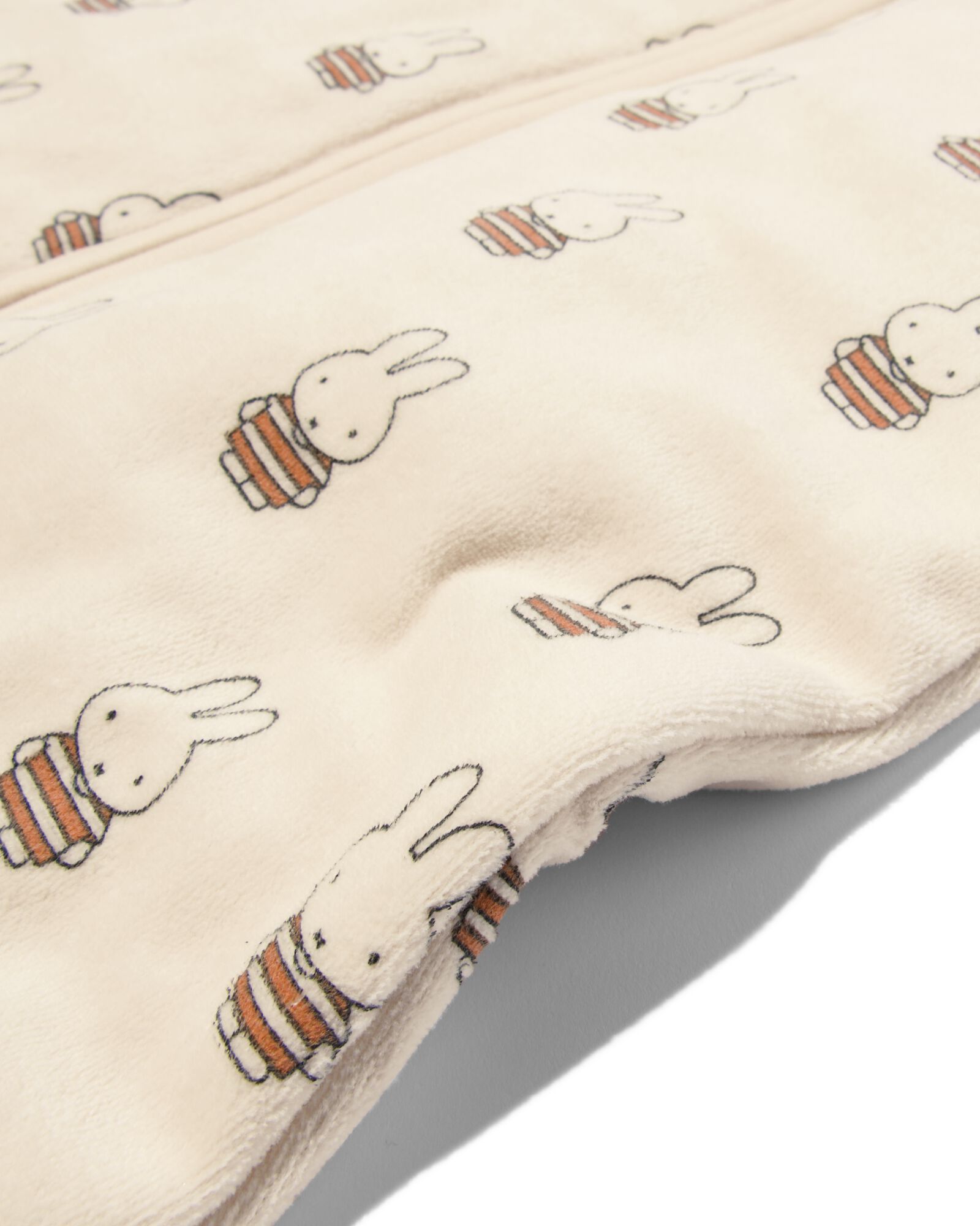 gigoteuse b&eacute;b&eacute; sans manches Miffy rembourr&eacute;e velours teckel beige - 1000032499 - HEMA