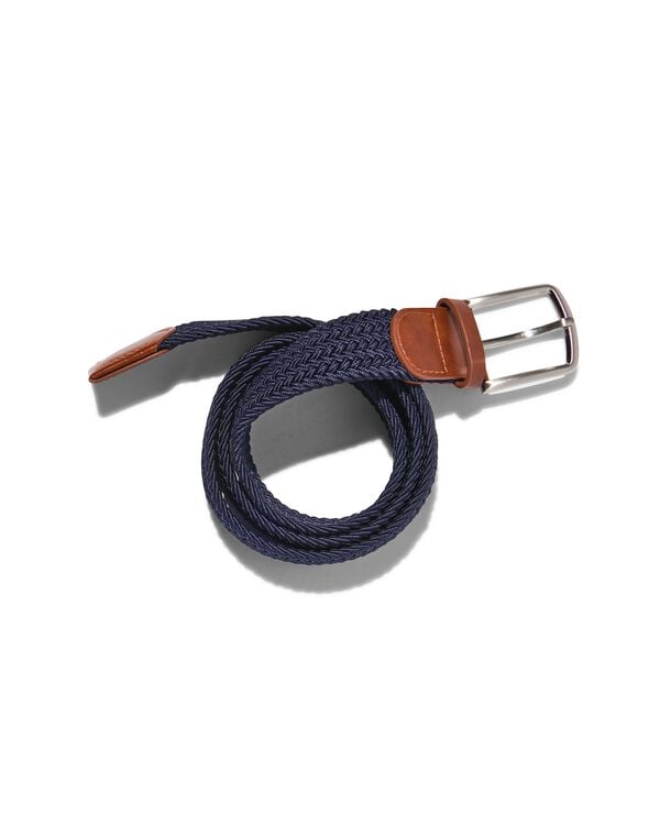 ceinture &eacute;lastique tress&eacute;e homme 3,5cm bleu bleu - 1000030029 - HEMA