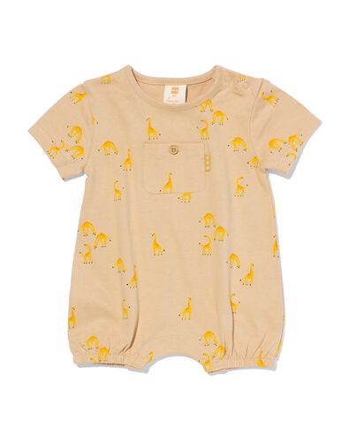 newborn jumpsuit giraf zand 74 - 33492715 - HEMA