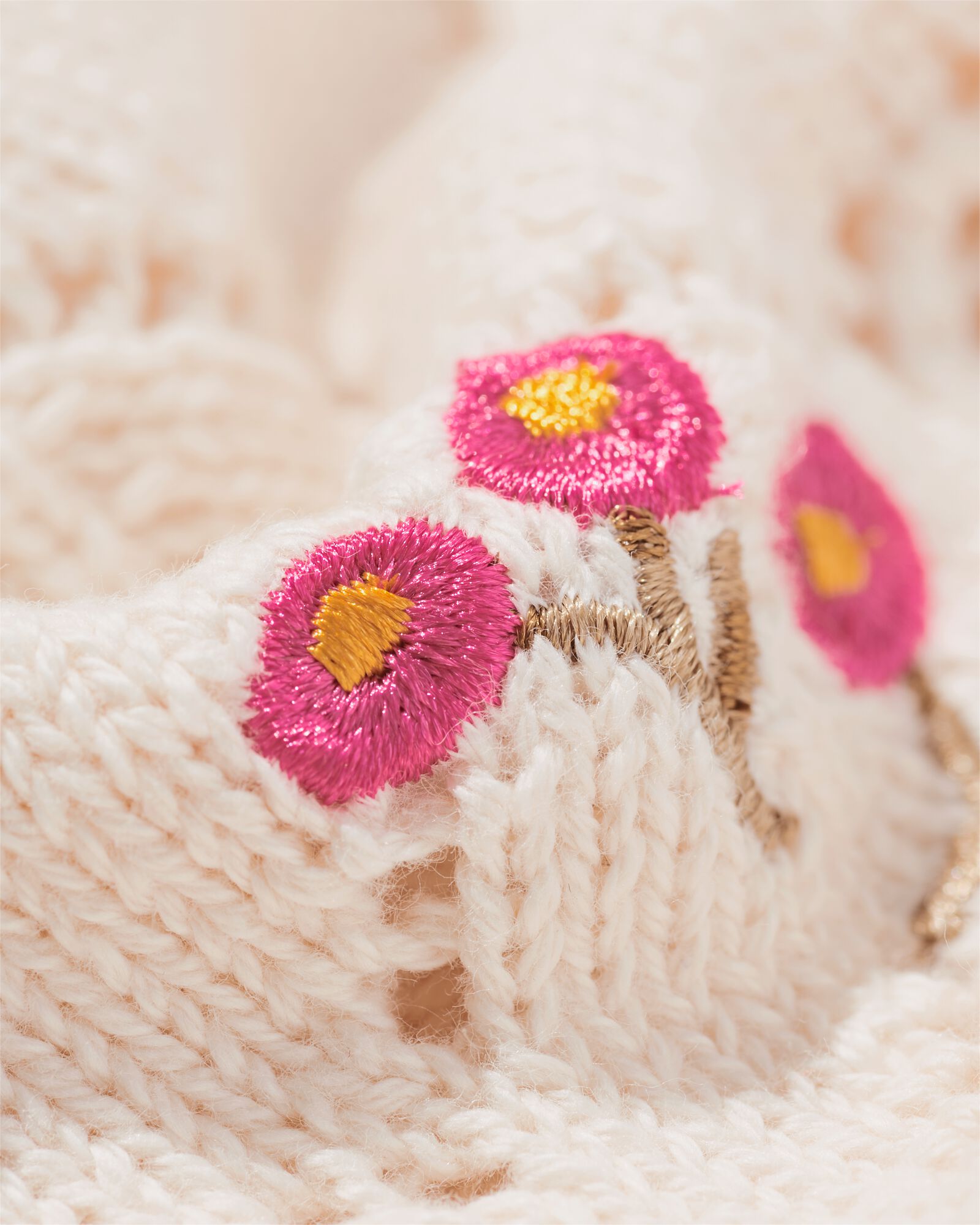 pull enfant ajour&eacute; floral  &eacute;cru &eacute;cru - 30838600ECRU - HEMA