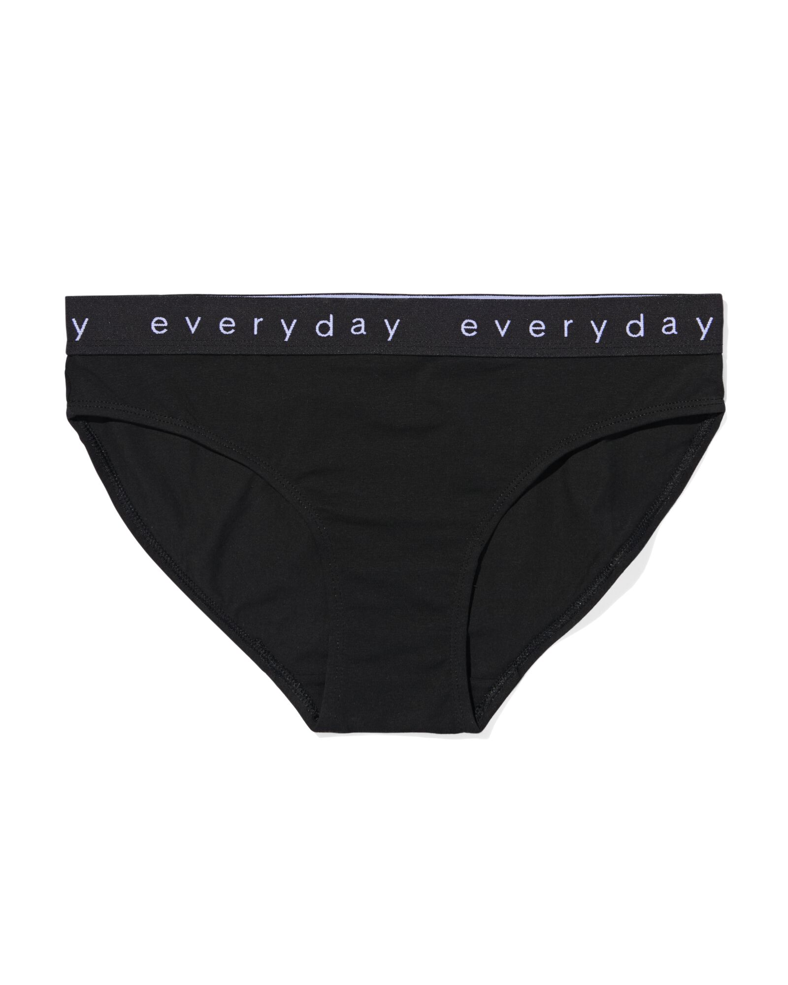 Damenslip mit &bdquo;everyday&ldquo; auf dem Bund schwarz - 19680144BLACK - HEMA