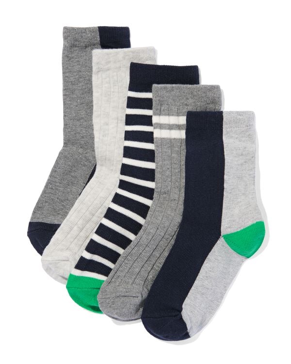 5er-Pack Kinder-Socken, mit Baumwolle dunkelblau dunkelblau - 4320140DARKBLUE - HEMA