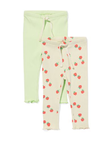 legging b&eacute;b&eacute; c&ocirc;tel&eacute; framboise - lot de 2 citron vert - 33086560LIME - HEMA