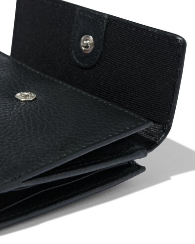 huishoudportemonnee leer zwart - 18140003 - HEMA