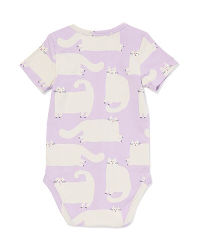 Body aus Baumwolle mit Stretch, Katze violett violett - 33307240PURPLE - HEMA