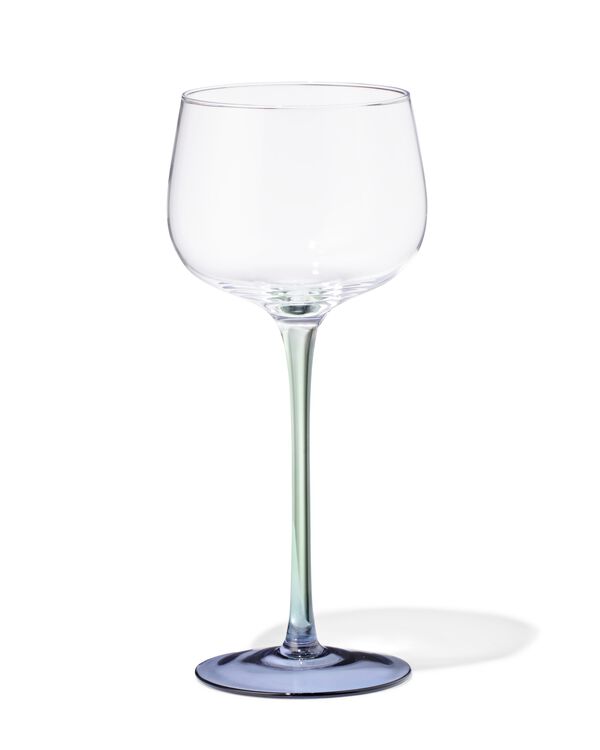 verre &agrave; vin 230ml vert avec du bleu - 9401165 - HEMA
