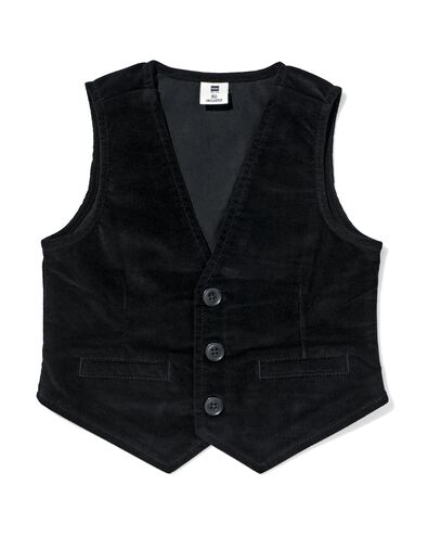 kindergilet velvet zwart zwart - 30706601BLACK - HEMA
