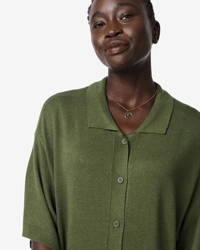 robe maill&eacute;e Faith pour femmes vert fonc&eacute; - 36272160DARKGREEN - HEMA
