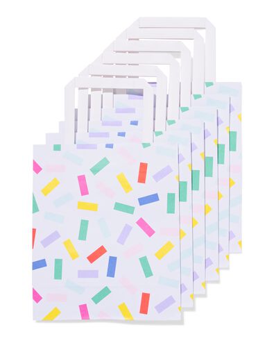 sacs cadeaux M confetti - lot de 6 - 14710295 - HEMA
