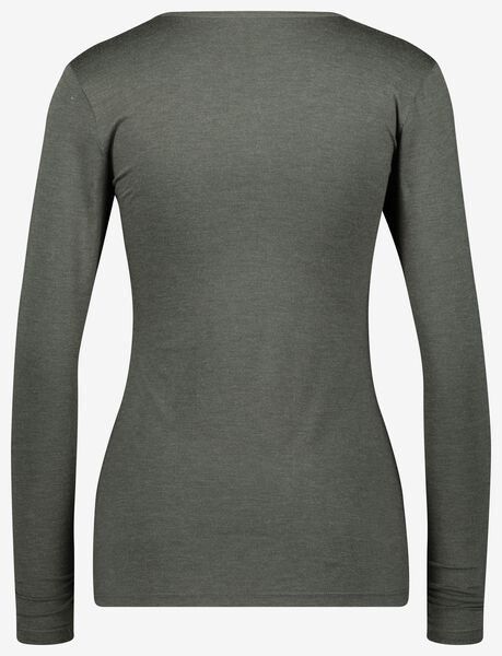 t-shirt thermique femme gris chiné gris chiné - 1000022109 - HEMA