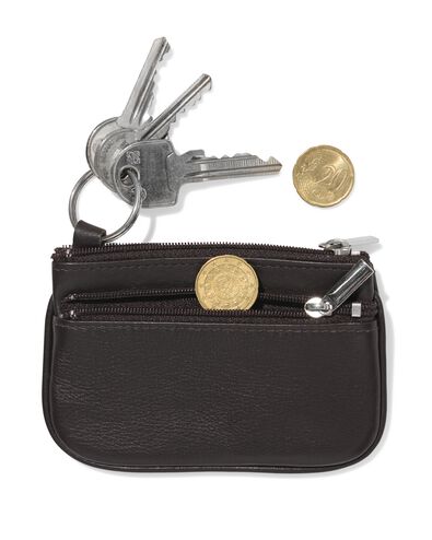 &eacute;tui porte-cl&eacute;s en cuir marron - 18150054 - HEMA