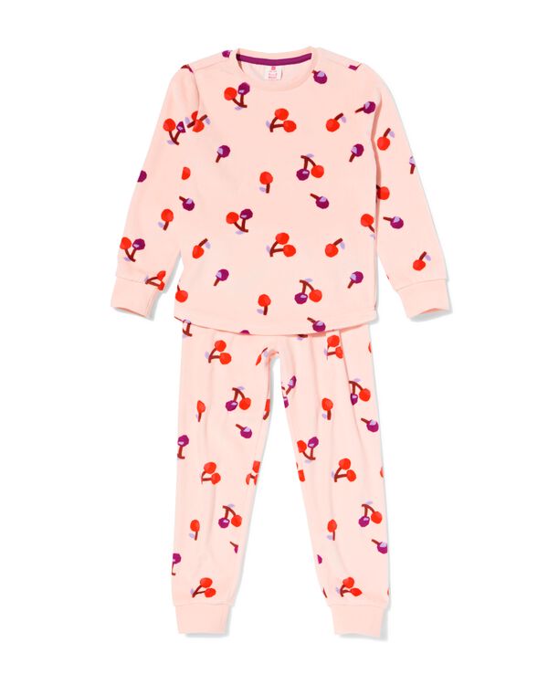 pyjama velours cerise pour enfant rose rose - 23001240PINK - HEMA