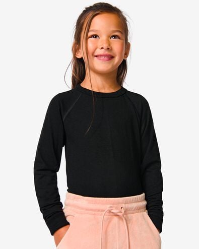 t-shirt thermo enfant noir noir - 1000001475 - HEMA