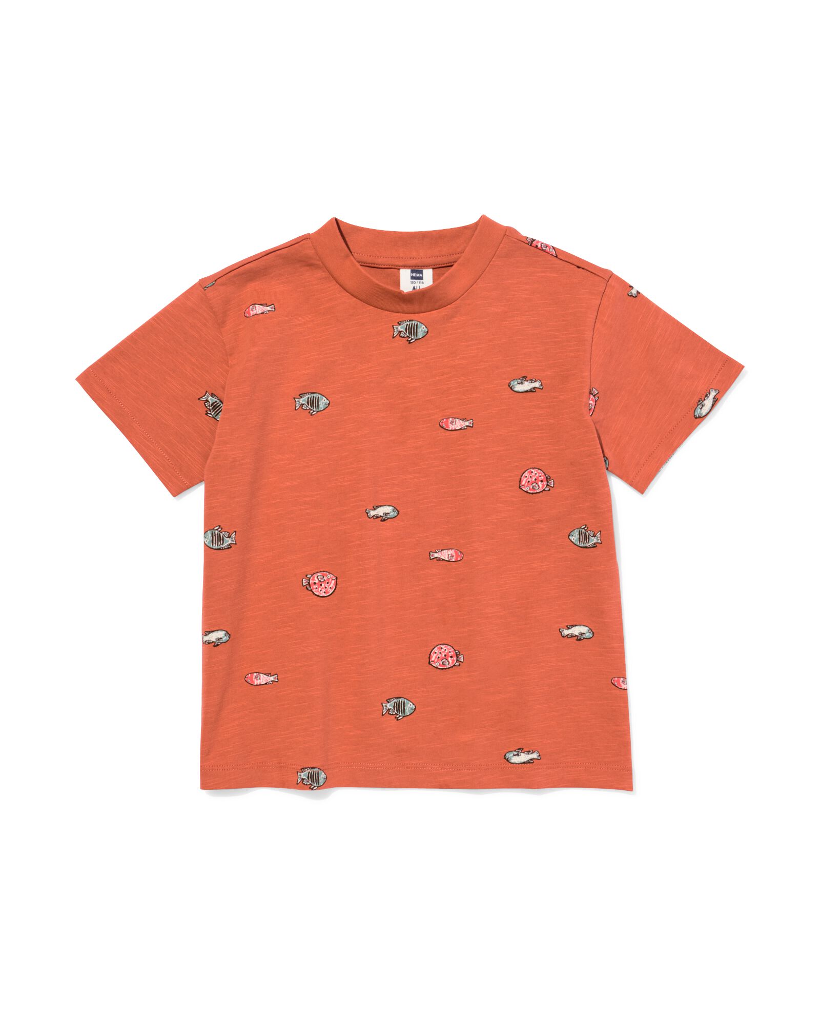 t-shirt enfant poissons marron clair marron clair - 30718101LIGHTBROWN - HEMA