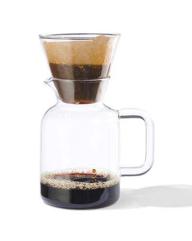 Cafetière Pour-Over Granvoo 600ml - Verre Borosilicate Avec Filtre Et Support Bambou