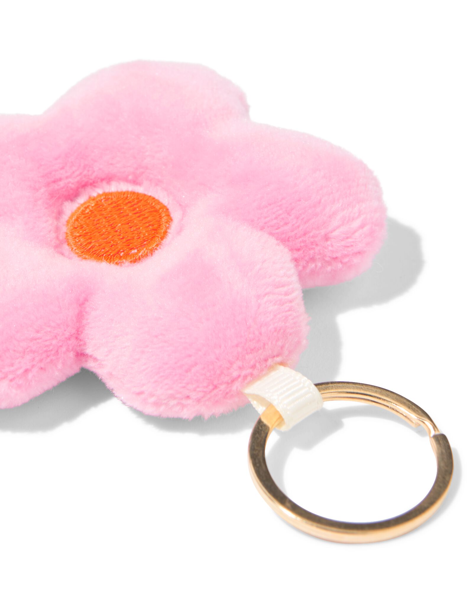 porte-cl&eacute;s 7,5 cm fleur rose orange - 61100273 - HEMA