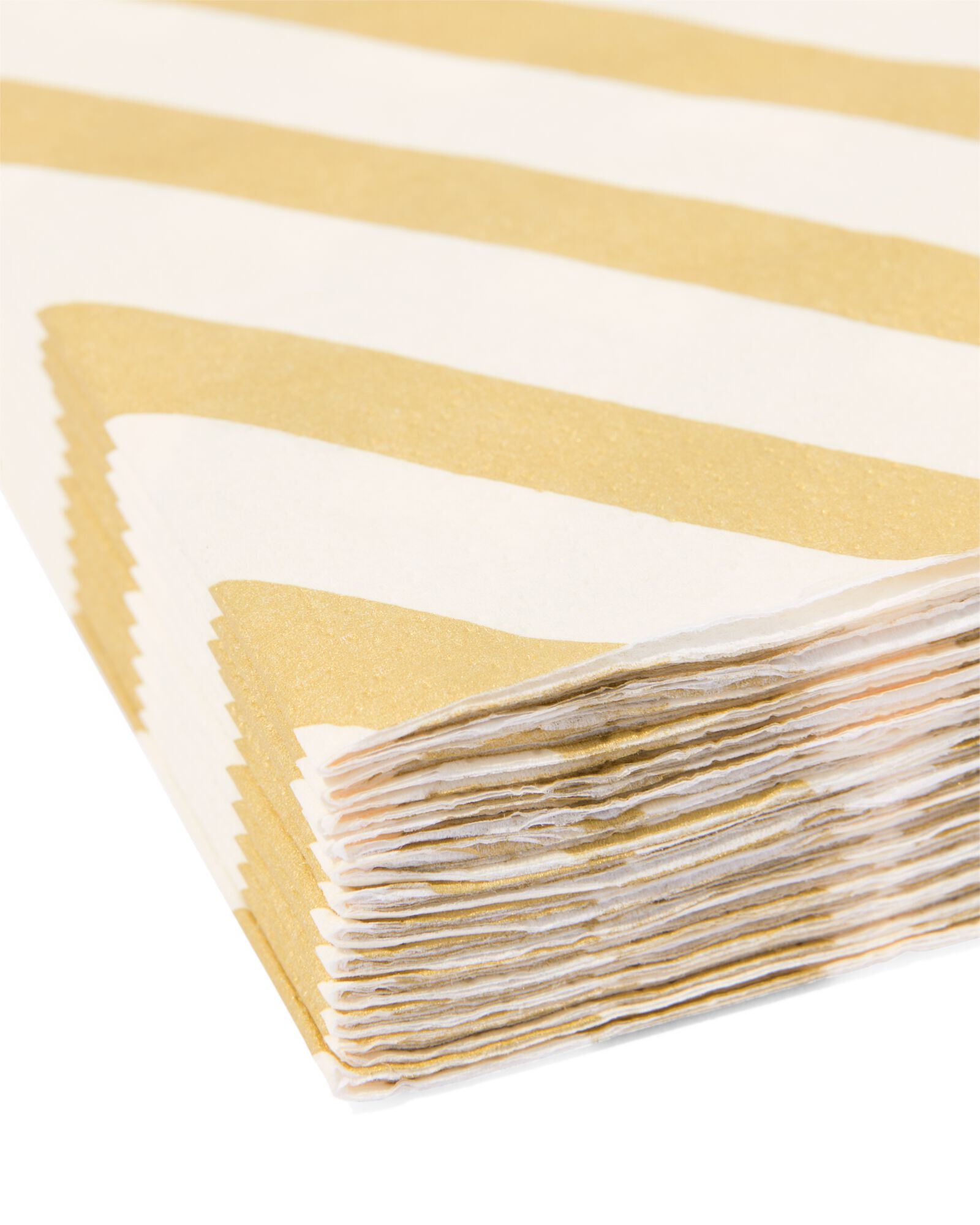 Servietten Goldstreifen 40 x 40 cm – 12 Stück. - 14250206 - HEMA