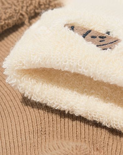 chaussettes b&eacute;b&eacute; en &eacute;ponge motif croissant - 2 paires beige beige - 4731150BEIGE - HEMA
