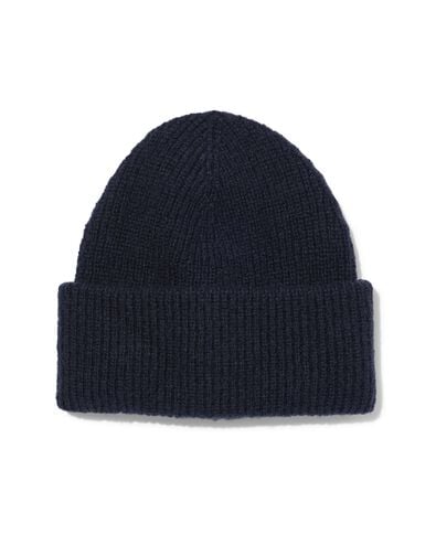 heren beanie donkerblauw - 16500004 - HEMA